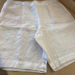 JJill White Linen Shorts - Misses size Medium
